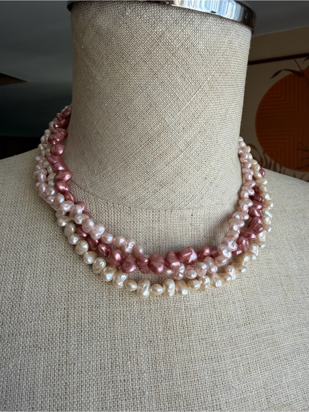 Vintage Multi-Strand Keshi Pearl Necklace